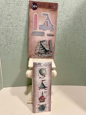 NWT SIZZIX Die & Tim Holtz Stamp Set AND Stamp and Die Set BIRTHDAY PARTY THEMED